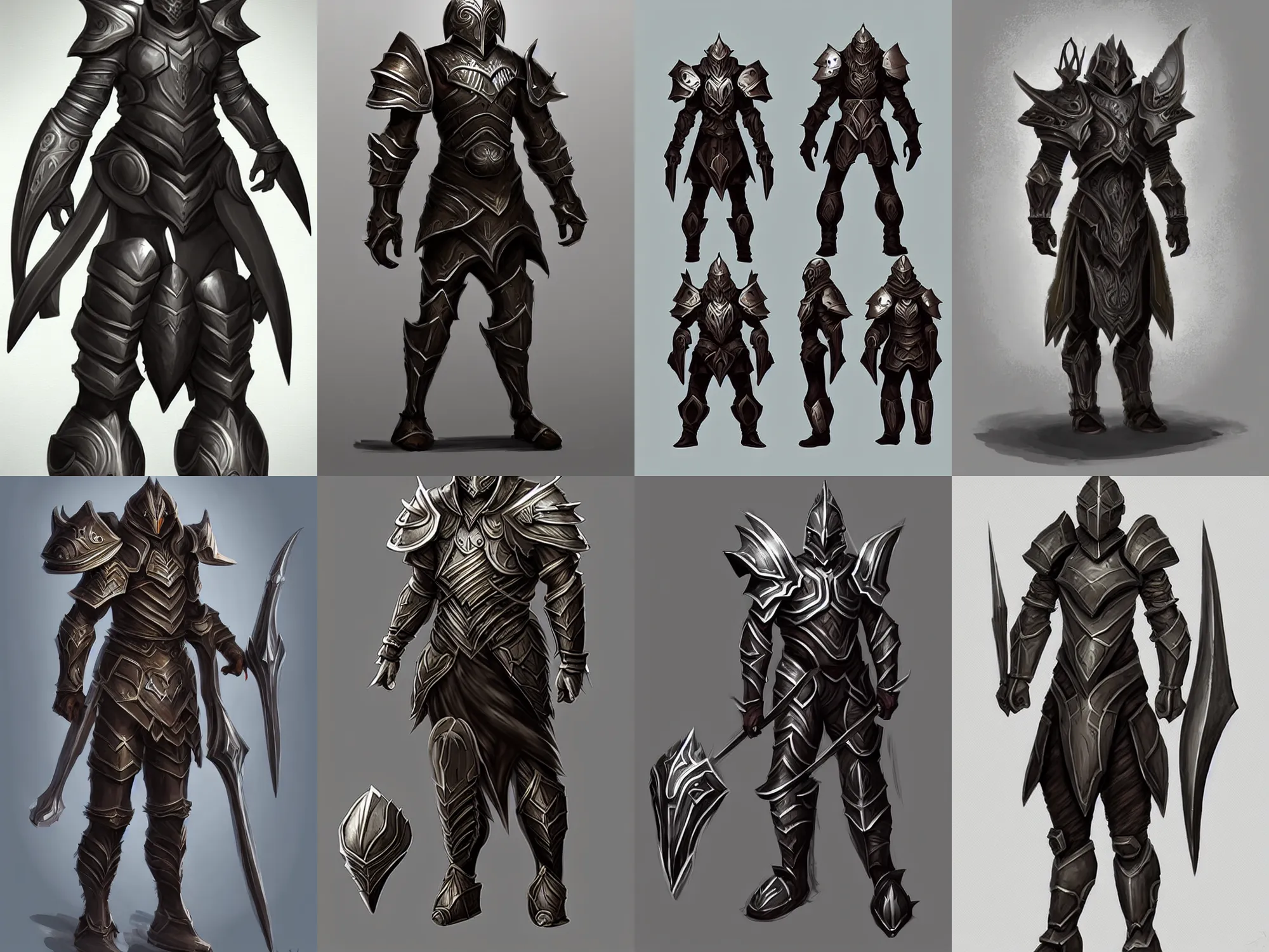 Prompt: unusually shaped armor, character concept, fantasy concept art