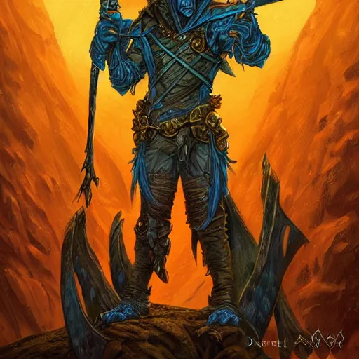 Prompt: symmetry!, a anthro reptile warrior wearing cloak, dnd illustration by jeff easley and dan mumford, character concept trending on artstation