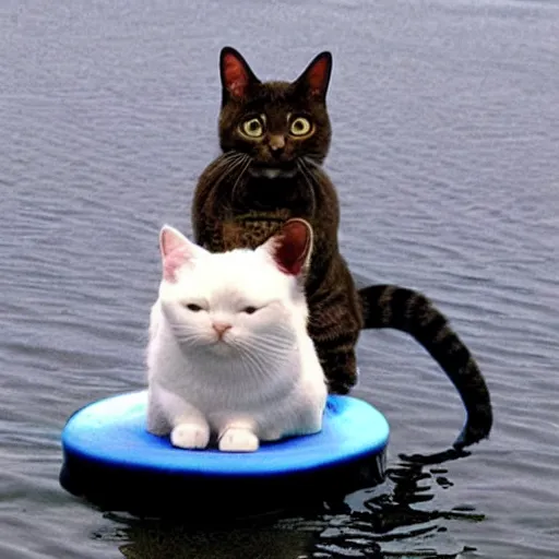 Image similar to a cat floating, very funny image