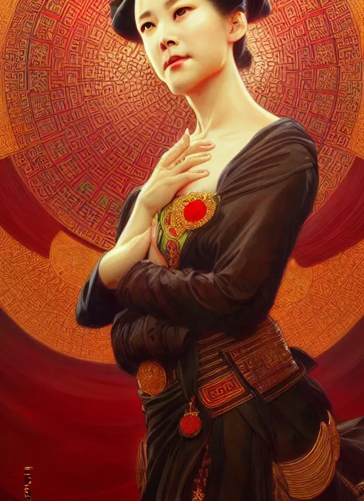 Image similar to xi jinping, propaganda, intricate, elegant, highly detailed, digital painting, artstation, concept art, wallpaper, smooth, sharp focus, illustration, art by artgerm and greg rutkowski and alphonse mucha