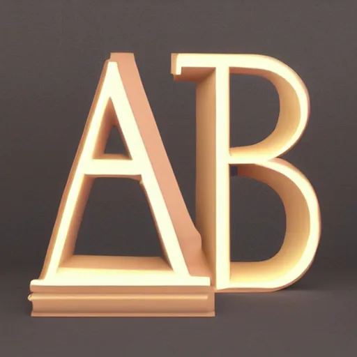 Prompt: 3D logo letter A!!!!!