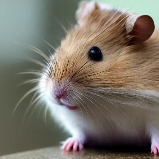 Image similar to detailed photo of a hamster sitting in a train, various poses, full body, unedited, daylight, dof, sharp focus, 8 k