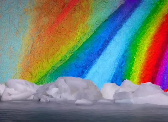 Image similar to photo iceberg with rainbow color paint