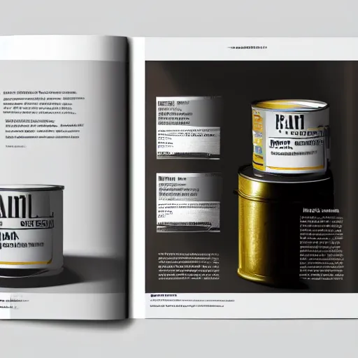 Image similar to can of paint ad, minimal, modern, magazine, catalogue