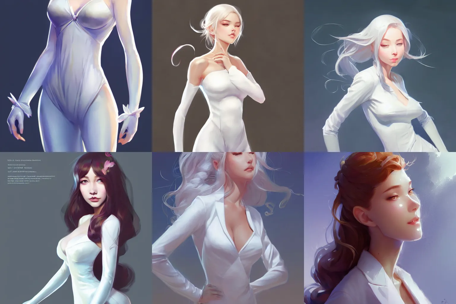 Prompt: concept art of a beautiful girl wearing a white suit | | cute - fine - face, pretty face, fine details by stanley artgerm lau, ilya kushinov, rossdraws, james jean, andrei riabovitchev, marc simonetti, and sakimichan, trending on artstation