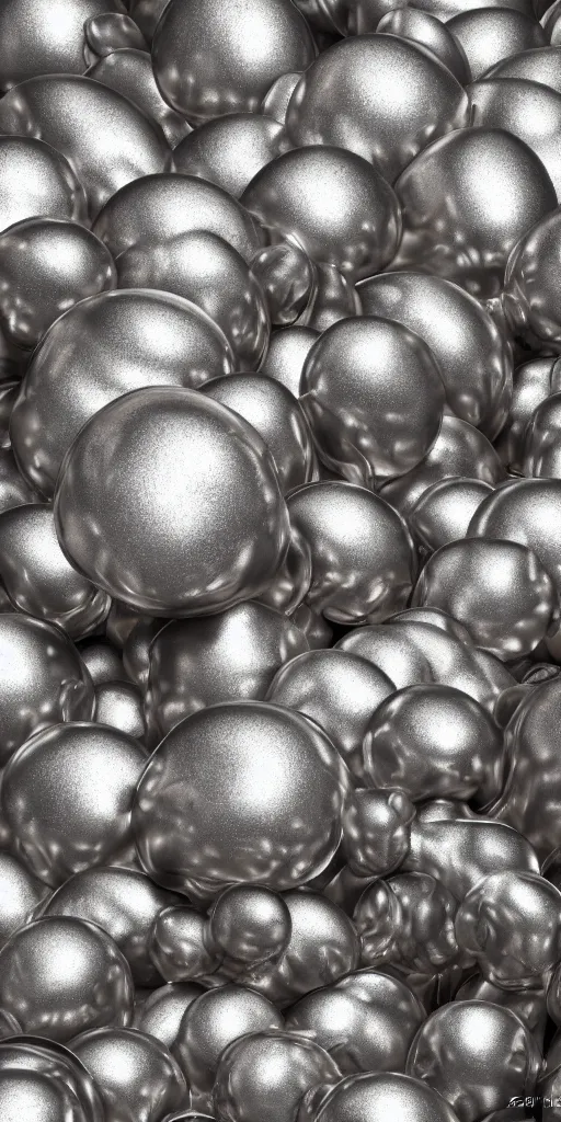 Image similar to a photorealistic render of a metallic rubiccubesolid sculpture, made of liquid metal, c 4 d, by zhelong xu and ernst haeckel, wide angle, hyper realistic, plain background, 8 k, volumetric lightning, octane render