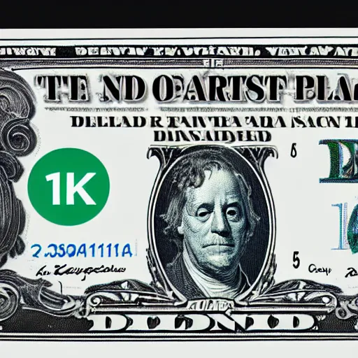 Image similar to juice wrld on the dollar bill 4 k detailed super realistic