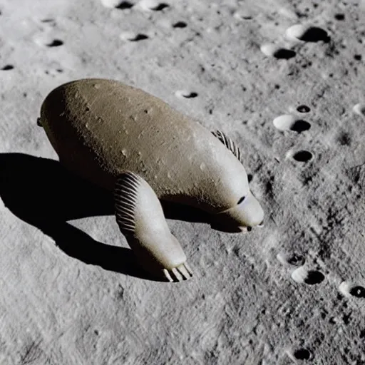 Image similar to an robotic platypus on the moon