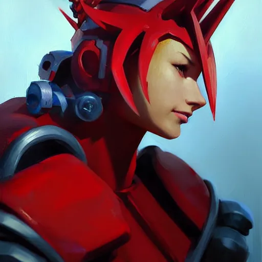 Prompt: Greg Manchess portrait painting of Red XVIII Nanaki from FFVII as Overwatch character, medium shot, asymmetrical, profile picture, Organic Painting, sunny day, Matte Painting, bold shapes, hard edges, street art, trending on artstation, by Huang Guangjian and Gil Elvgren and Sachin Teng