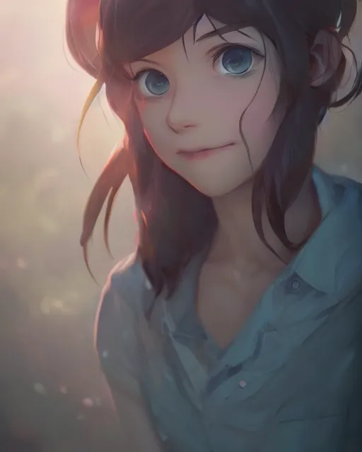 Image similar to an adorable girl, full shot, atmospheric lighting, detailed face, by makoto shinkai, stanley artgerm, lauwlop, rossdraws