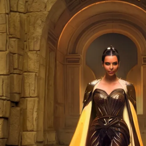 Image similar to victoria justice with kim kardashian body as princess padme in star wars episode 3, 8 k resolution, cinematic lighting, anatomically correct