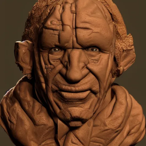 Prompt: terrible clay sculpture, professional lighting, 4 k, detailed