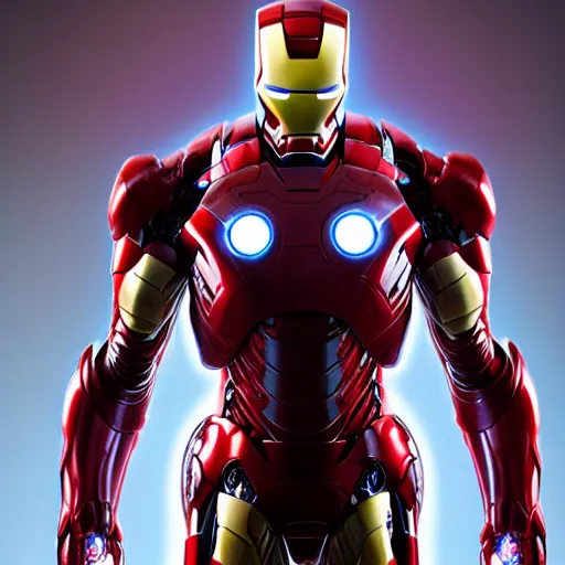 Prompt: H.R. Giger design of Iron Man, full body details, smooth, sharp focus, illustration, realistic, cinematic, artstation, award winning, rgb, ethereal blue lighting, 8K, H 1088