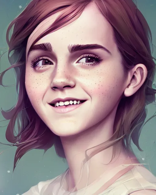 Prompt: beautiful full body Emma Watson smiling, art by Annegret Soltau, lois van baarle and loish and ross tran and rossdraws and sam yang and samdoesarts and artgerm, digital art, highly detailed, intricate, sharp focus, Trending on Artstation HQ, deviantart, unreal engine 5, 4K UHD image, 3D unreal 5, DAZ, hyperrealistic, octane render, cgsociety, Photolab, Lightroom, 4K, Dolby Vision, Photography Award, Irving Penn