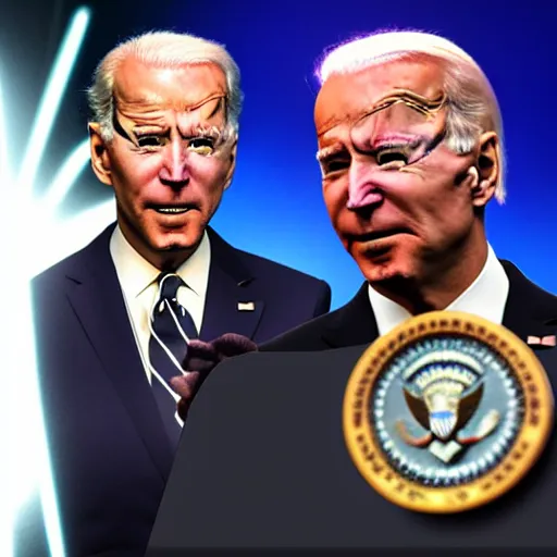 Image similar to Evil Joe Biden Electricity Beam Eyes