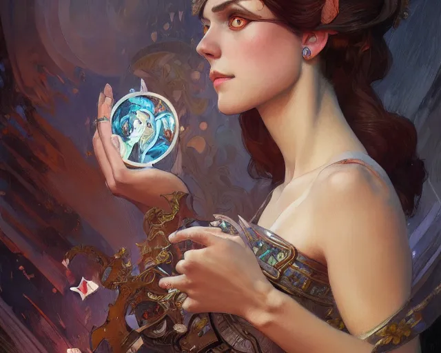 Prompt: photography of alice bailly, deep focus, d & d, fantasy, intricate, elegant, highly detailed, digital painting, artstation, concept art, matte, sharp focus, illustration, hearthstone, art by artgerm and greg rutkowski and alphonse mucha