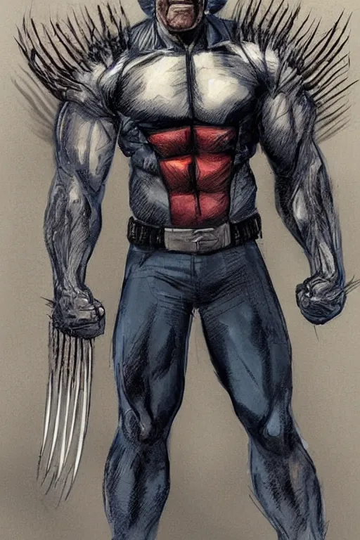 Prompt: full body portrait of joe biden as wolverine superhero, concept art, detailed, intricate, coherent