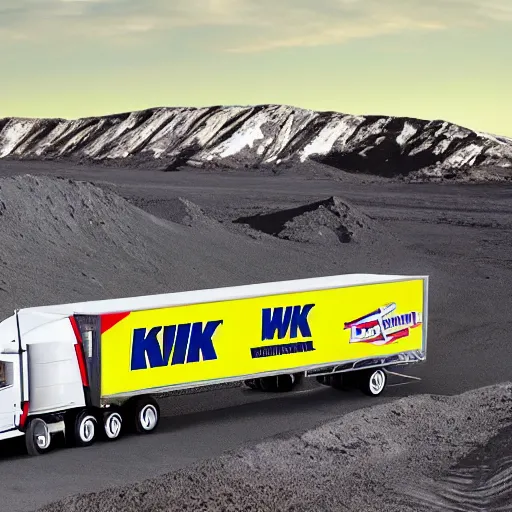 Image similar to kwik trip semi truck on the moon