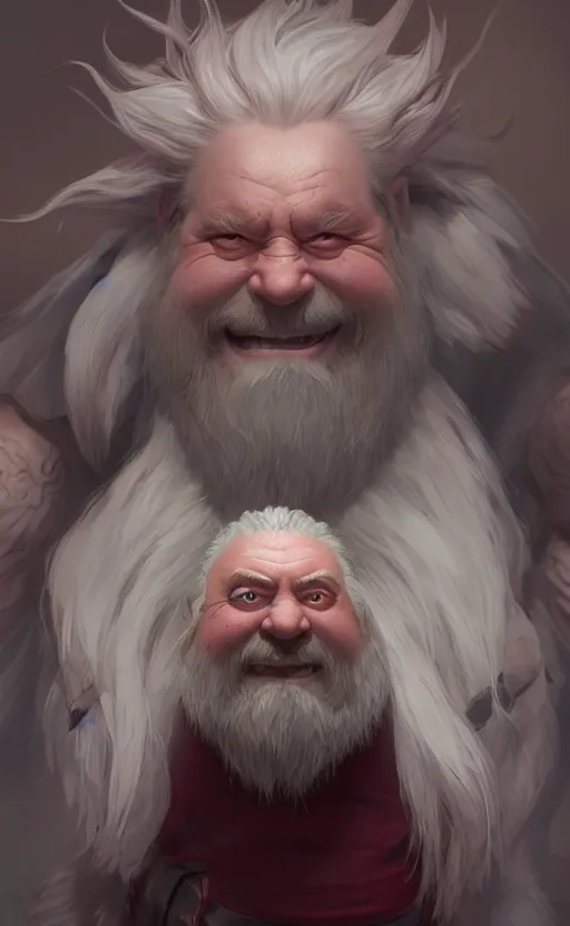 Prompt: dwarf with white hair, deep red eyes, eyes are red, long beard, pale snow white skin, albino, full body character portrait, colorful, octane render, unreal engine, studio lighting, photorealistic, digital art by studio ghibli and greg rutkowski