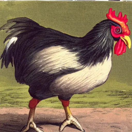 Prompt: Plymouth Rock chicken