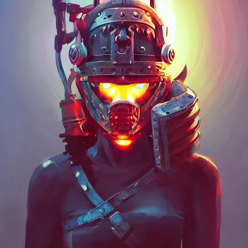 Image similar to cyberpunk viking helmet mask warrior goddess robot ninja fantasy, art gta 5 cover, official fanart behance hd artstation by jesper ejsing, by rhads, makoto shinkai and lois van baarle, ilya kuvshinov, ossdraws