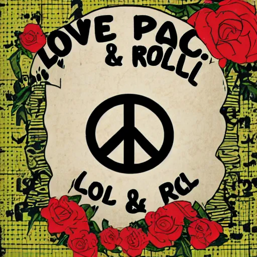 Prompt: love peace and rock'n'roll