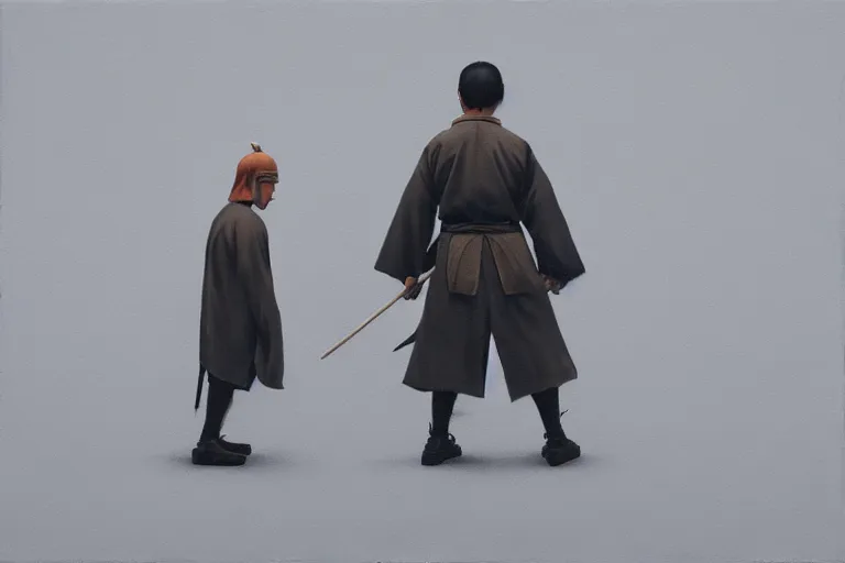 Image similar to samurai with artwork by tim eitel