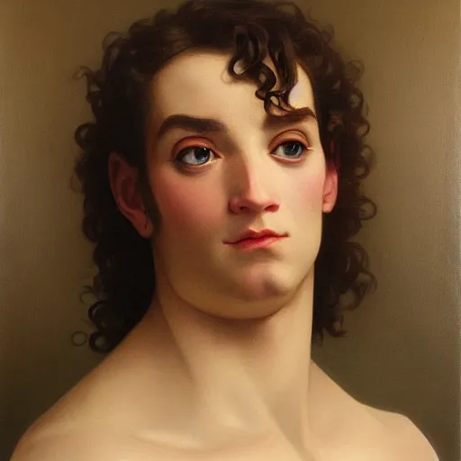 Prompt: a vintage portrait painting of a gentleman half ogre half man, art by artgerm and anna dittman and william - adolphe bouguereau