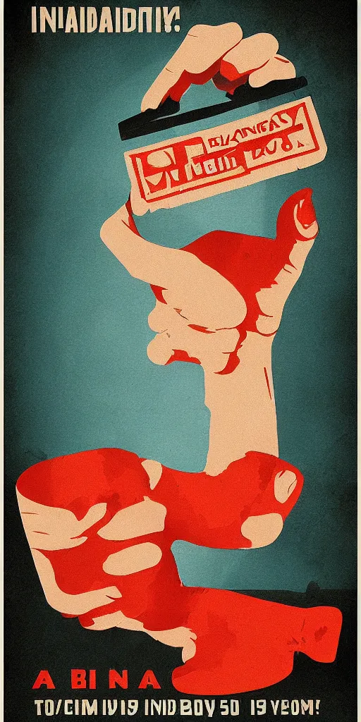 Prompt: a propaganda style poster to ban twitter. by Nandor Honti.