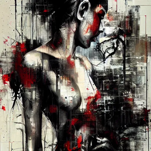 Prompt: abstract painting by russ mills