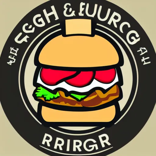 Image similar to high quality and iconic vector logo for a burger restaurant