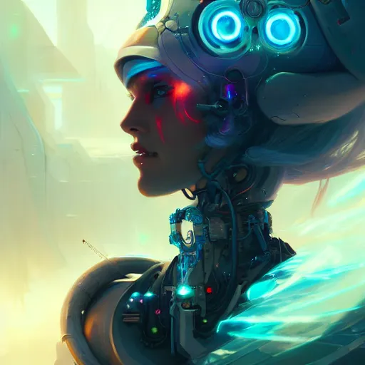 Image similar to a portrait of a beautiful cybernetic gypsy, cyberpunk concept art by pete mohrbacher and wlop and artgerm and josan gonzales, digital art, highly detailed, intricate, sci-fi, sharp focus, Trending on Artstation HQ, deviantart, unreal engine 5, 4K UHD image