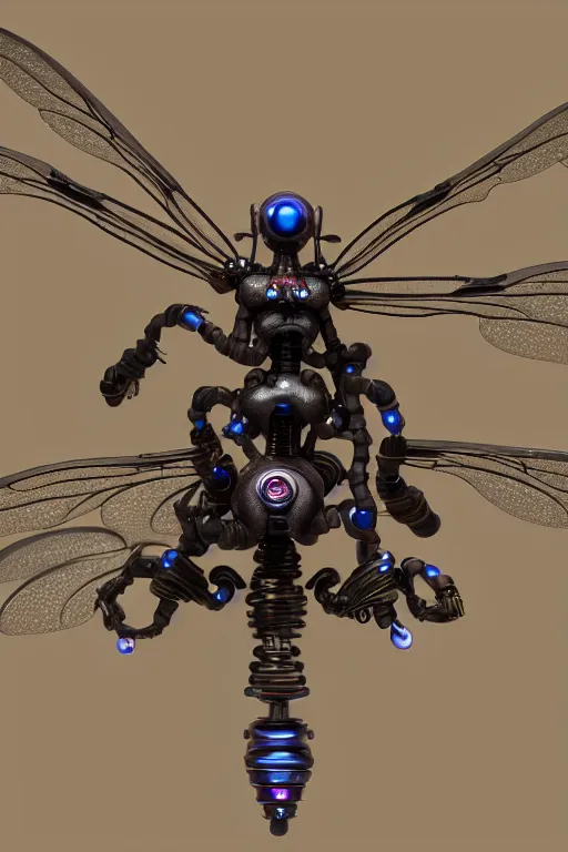 Prompt: a macro photograph of a bio - mech cyborg dragonfly by adam gor, by javier ruperez, by ellen jewett, zbrush central, 8 k