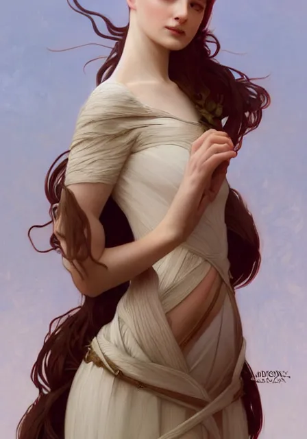 Image similar to sansa - furry, intricate, elegant, highly detailed, digital painting, artstation, concept art, smooth, sharp focus, illustration, art by artgerm and greg rutkowski and alphonse mucha and william - adolphe bouguereau