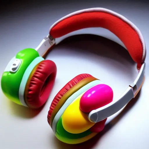 Image similar to headphones made out of candy, photo