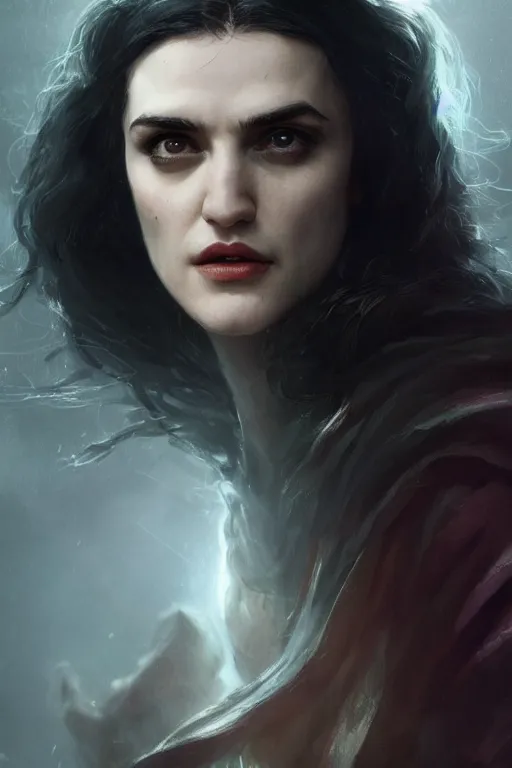 Image similar to portrait, Katie Mcgrath as a sorceress, dramatic lighting, cinematic, establishing shot, high detail, photo realistic, cinematic lighting, post processed, concept art, artstation, matte painting, style by eddie mendoza, raphael lacoste, alex ross