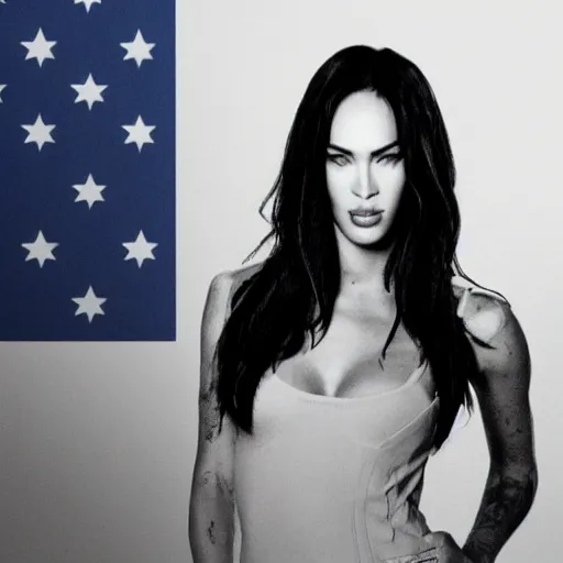 Prompt: us one dollar with megan fox