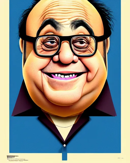 Image similar to painting portrait of danny devito as a ham, cartoon, warm lighting, danny devito has a ham body. movie poster, illustration by bartek fedyczak, erak note, tooth wu, neil richards, kan liu, siwoo kim, jisu choe, trending on art station