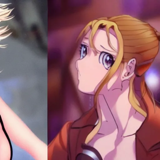 Prompt: scarlett johansson is an anime waifu