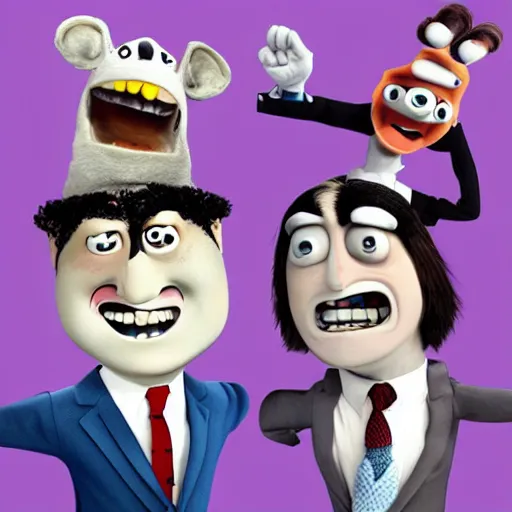 Prompt: the presidents as wallace and grommet style