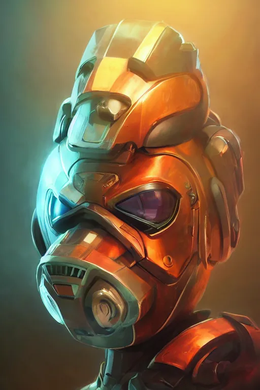 Image similar to epic mask helmet robot ninja portrait stylized as fornite style game design fanart by concept artist gervasio canda, behance hd by jesper ejsing, by rhads, makoto shinkai and lois van baarle, ilya kuvshinov, rossdraws global illumination radiating a glowing aura global illumination ray tracing hdr render in unreal engine 5