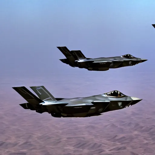 Prompt: F-35s during Operation Desert Storm