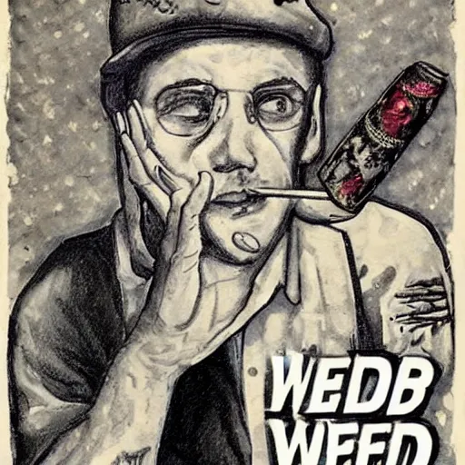 Image similar to weed smoking propaganda art