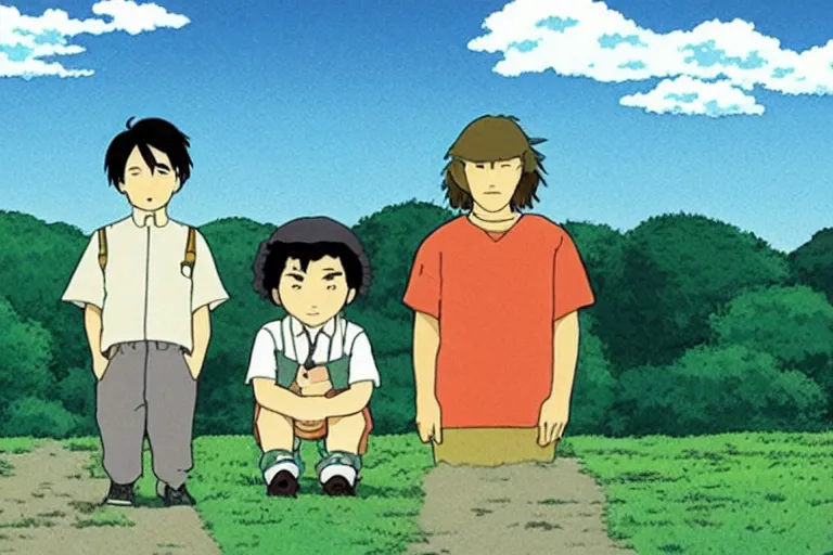 Image similar to studio ghibli's adaptation of breaking bad.