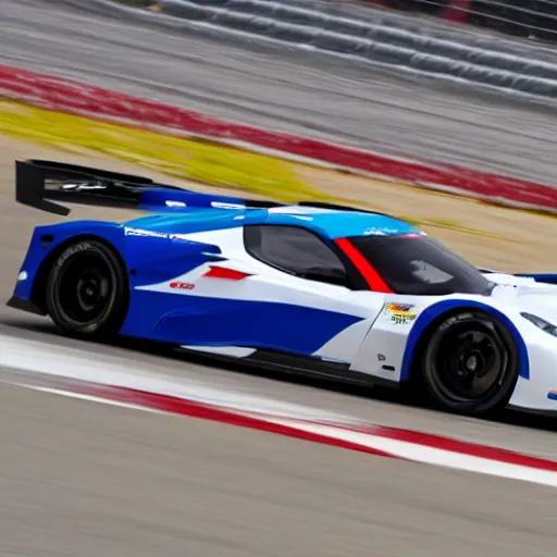 Prompt: a 2 0 1 5 chevrolet corvette daytona prototype driving on a race track