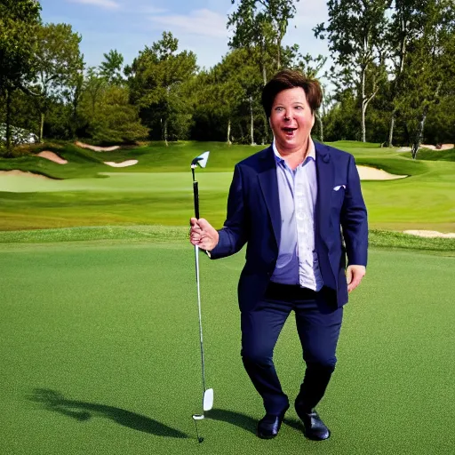 Prompt: Michael mcintyre as a golf goblet