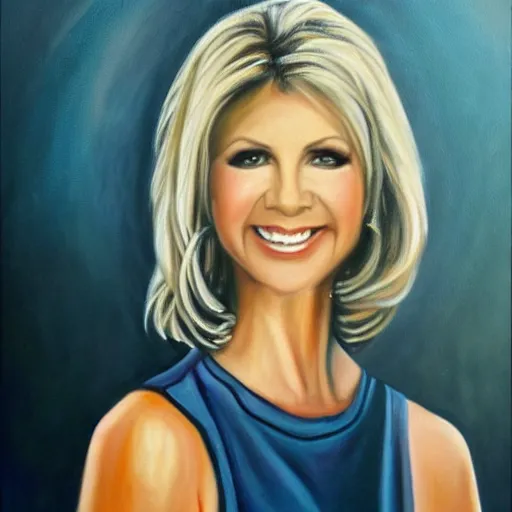 Prompt: a realistic painting of olivia newton john