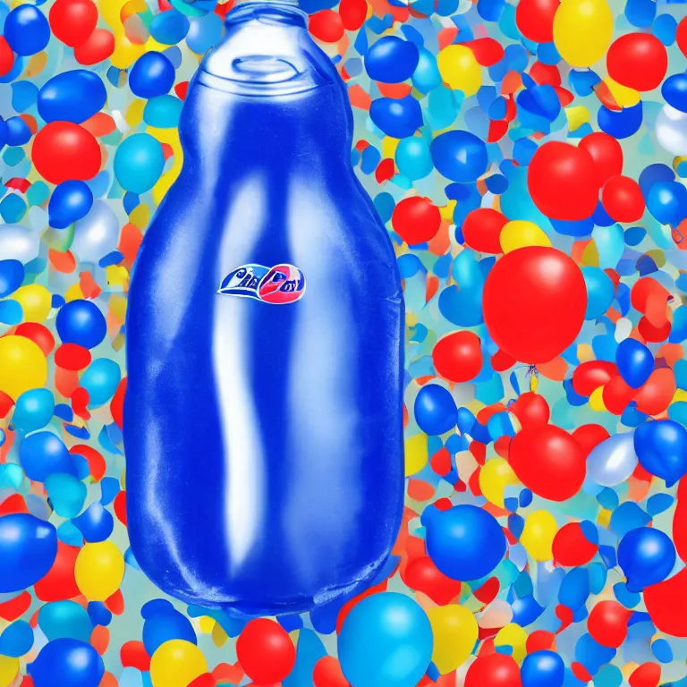 Image similar to a pepsi bottle as a balloon, by jack stauber