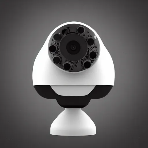 Prompt: “cctv camera cluster head person, cctv camera head, cgi render, photorealistic, cinematic”