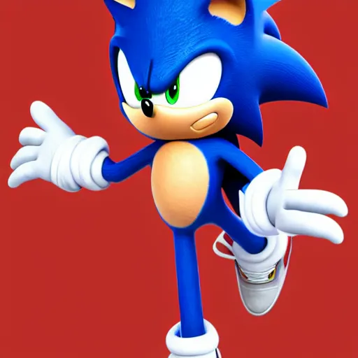 Image similar to portrait of sonic the hedgehog in full military gear, photorealistic, 4k, hd